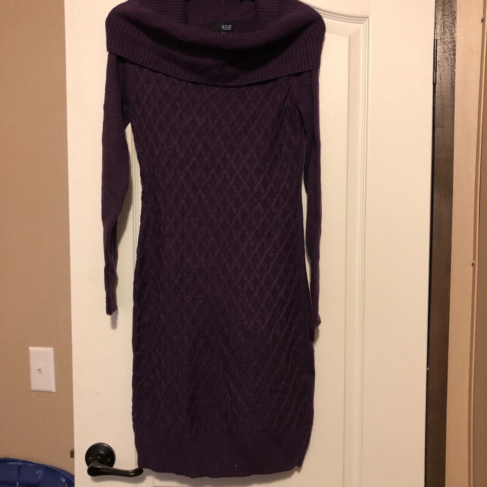 turtleneck sweat dress.